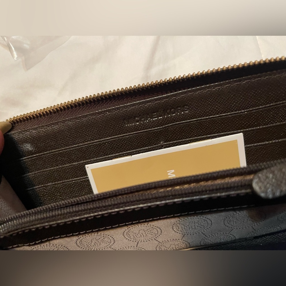Michael Kors Dark Brown  Zip-Around Wallet - Picture 8 of 8
